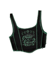 Grunge Mushrooms Crop Top